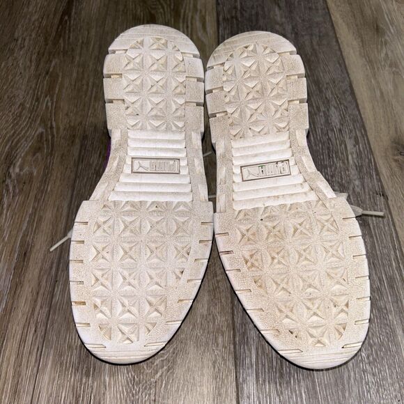 Puma Mayze Glitz Girls Youth US Size 5 Platform 385142-01 Shoes White Pink Blue - Picture 10 of 11